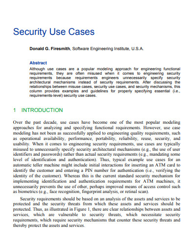 security use case