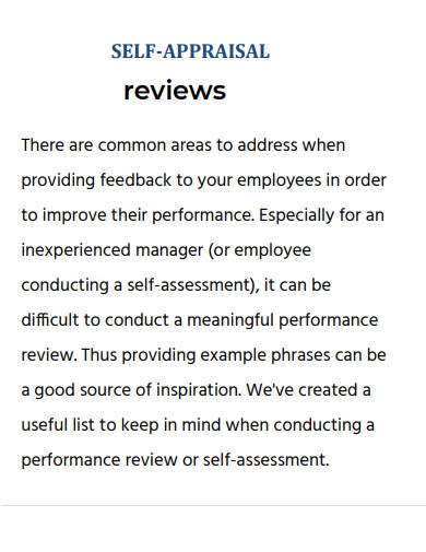 self appraisal review