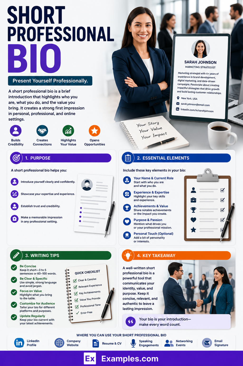 40+ Short Professional Bio Examples