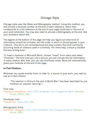 simple chicago style bibliography