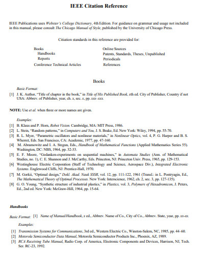 29+ IEEE Citation Examples in PDF | Examples