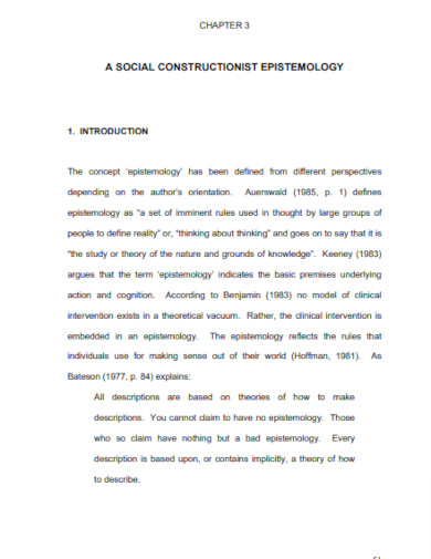 social constructionist epistemology