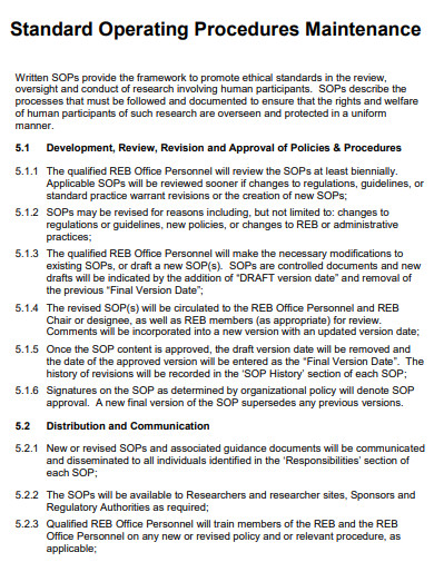 30+ Standard Operating Procedure Examples in MS Word | Pages | Charts ...