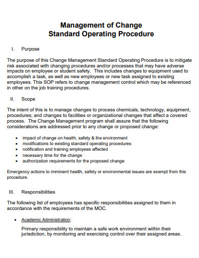 Standard Operating Procedure Management