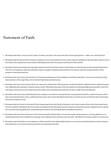 standard statement of faith