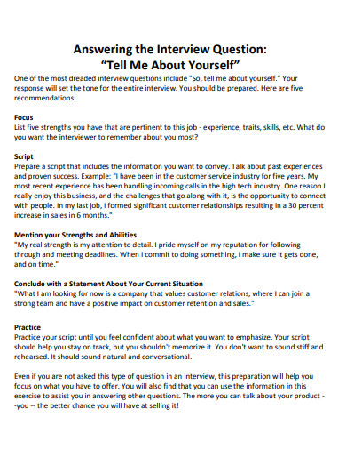tell me about yourself interview to introduce 