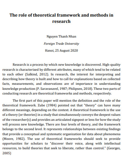 theoretical research framework