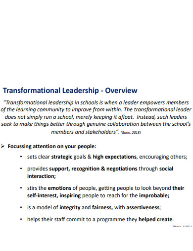 transformational leadership overview