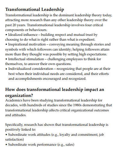 transformational leadership individualized consideration