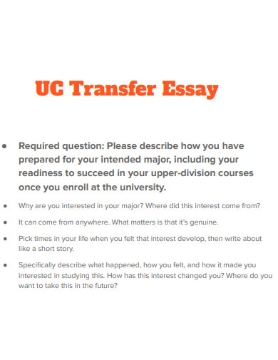 uc essay transfer
