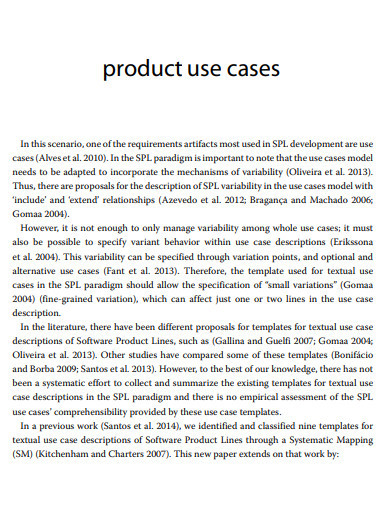 Use Case product