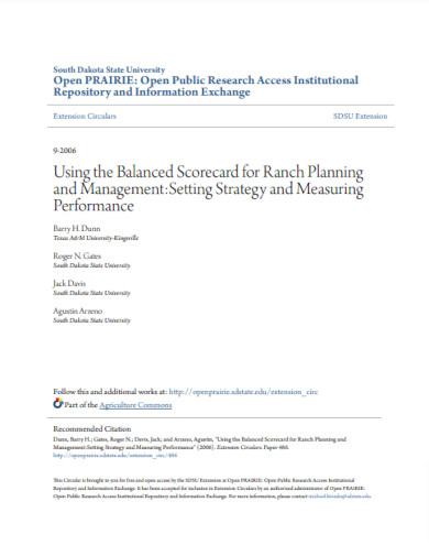 using the balanced scorecard for ranch planning and management