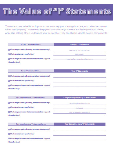 can you use i statements in a research paper