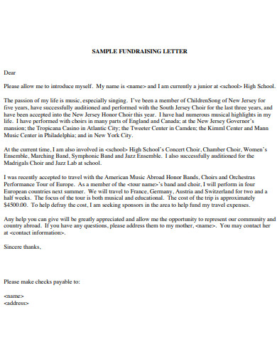 church fundraising Campaign Letter