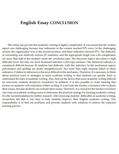 english essay conclusion
