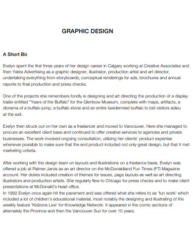 graphic designer bio