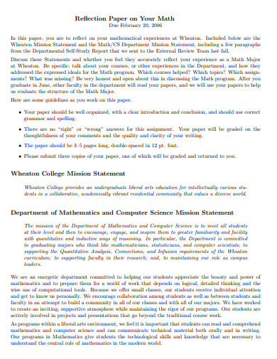 29+ Reflection Paper Examples in PDF | Examples