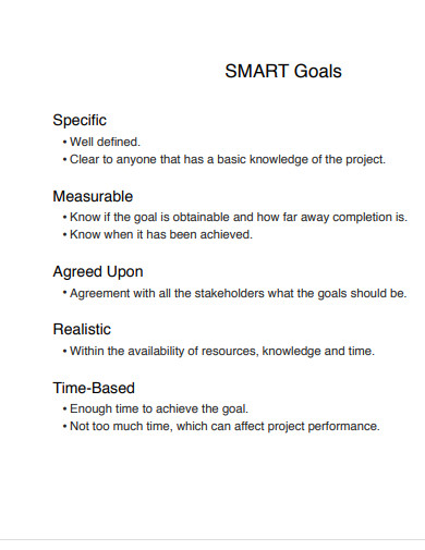 project management Smart Goal