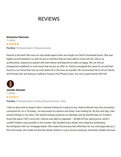 real estate agent Review