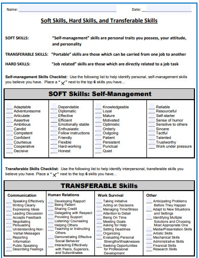 soft transferable skills