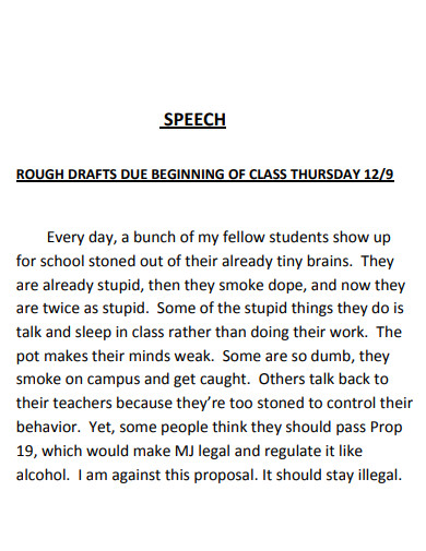 speech rough draft