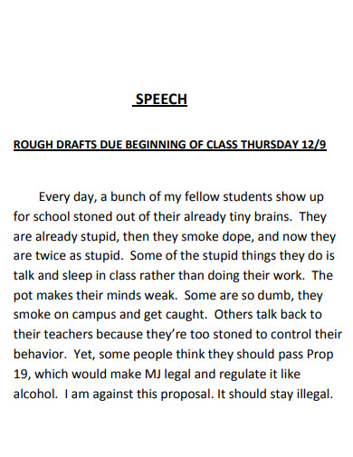 example of a speech draft