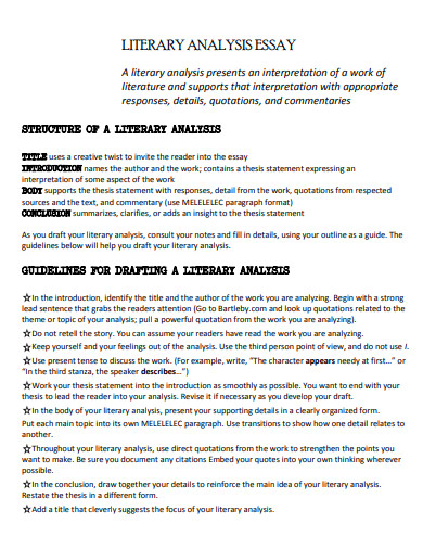 literary analysis essay example high school