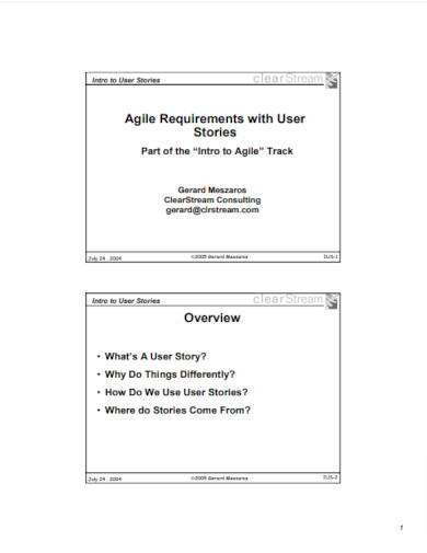agile requirements with user stories