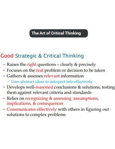 art critical thinking