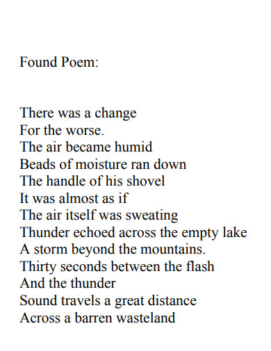 basic found poem example