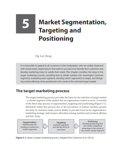 basic market segmentation and targeting example