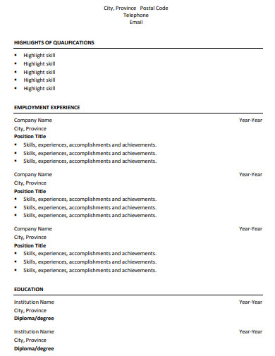 35+ Example of Resumes in PDF, DOCS | Examples