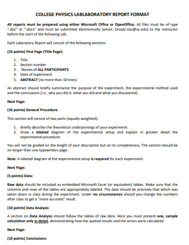 College Lab Report 