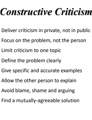 constructive criticism format