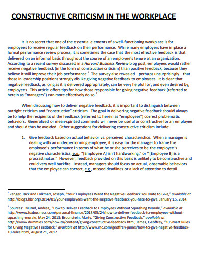 30+ Constructive Criticism Examples in PDF | Examples