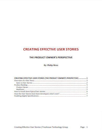 creating effective user stories