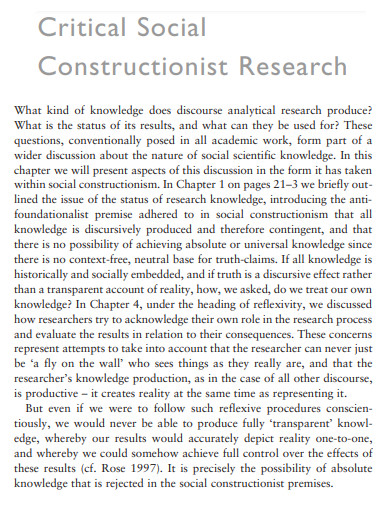 critical social constructionism