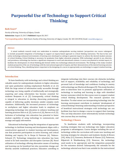 critical thinking technology