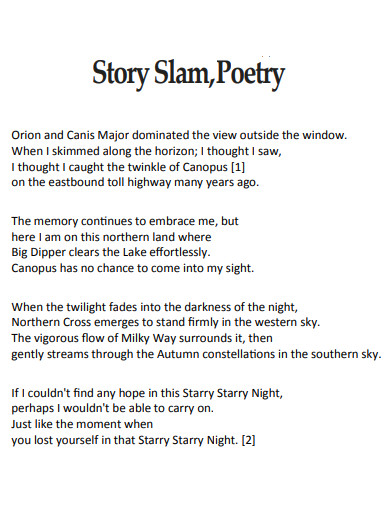 30+ Slam Poetry Examples in PDF | Examples