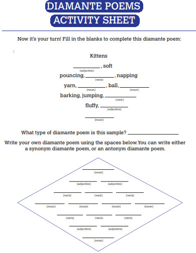 30+ Diamante Poem Examples in PDF | Examples