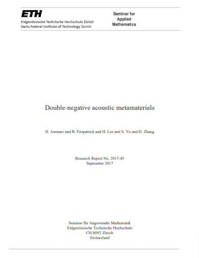 double negative acoustic metamaterials