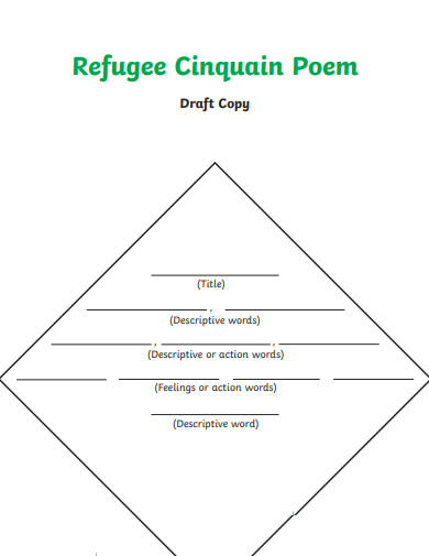 draft cinquain poem example