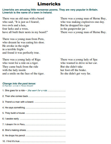 draft limerick poem example