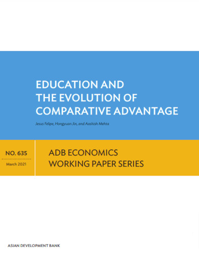 education and the evolution of comparative advantage