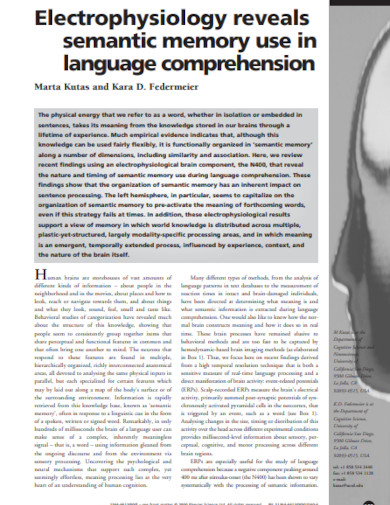 electrophysiology reveals semantic memory use in language comprehension
