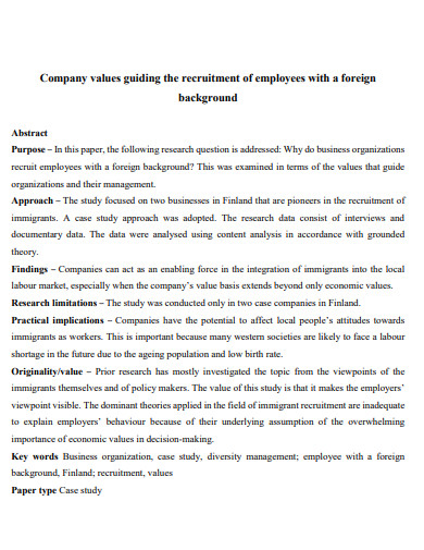 employees company values example