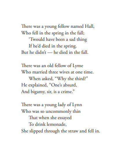 formal limerick poem example