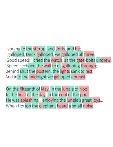 formal meter poem example