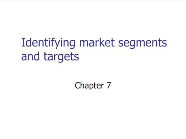 identifying market segments and targets example