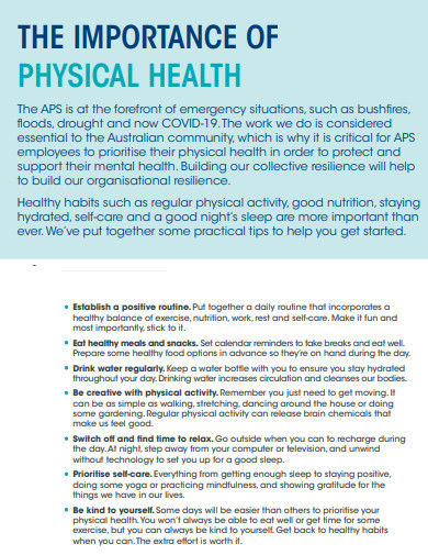 importance of physical health
